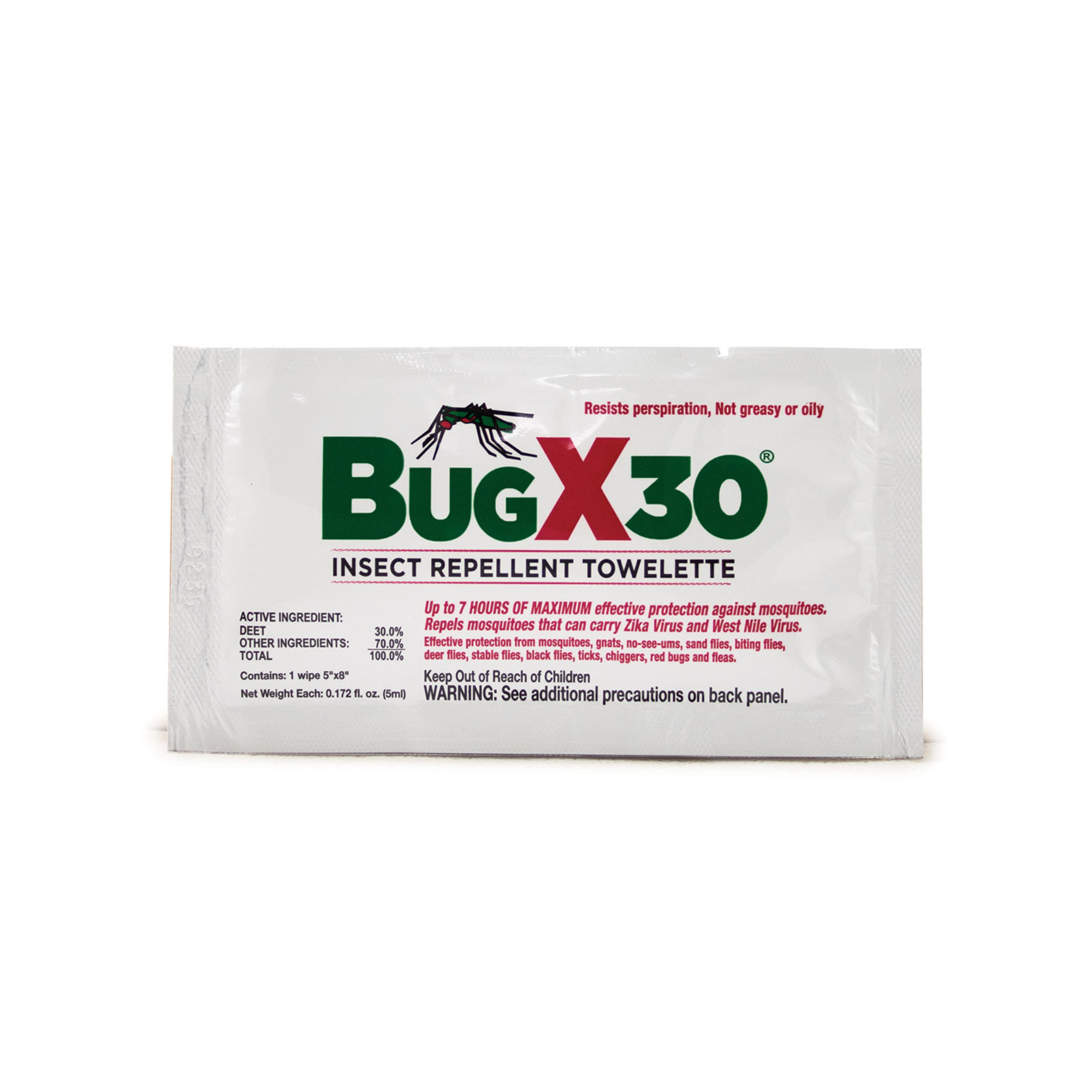 BUGX30 Insect Repellent Wipes (30% DEET, 50-Pack) from Columbia Safety